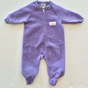 Vtg Osh Kosh, purple fleece sleeper